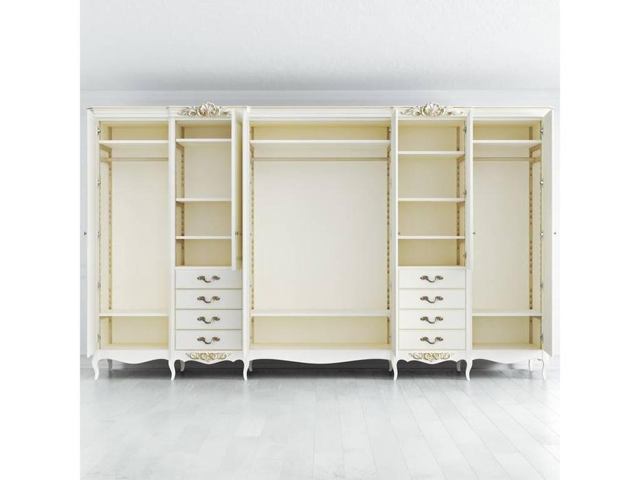 шкаф 6 дверный Latelier Du Meuble Atelier Home  (серо-бежевый, серебро)