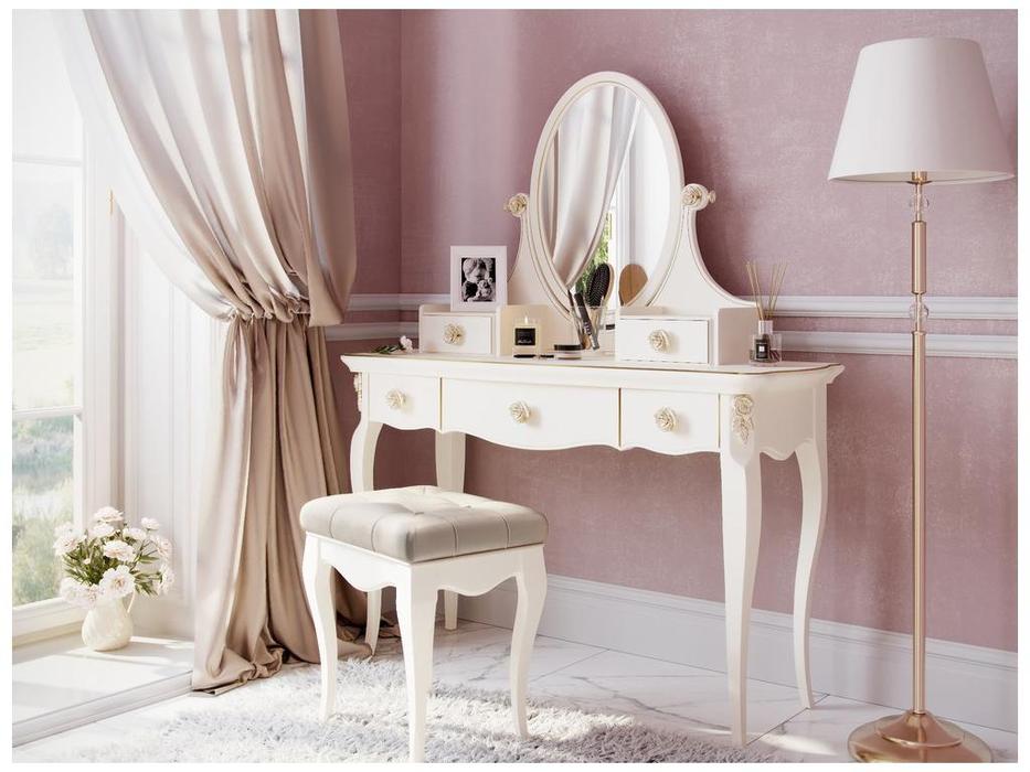 зеркало настольное LAtelier Du Meuble Golden Rose  (слоновая кость с золотой патиной)