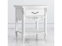 тумба прикроватная Latelier Du Meuble Silvery Rome 1 ящ. (белый, серебро)