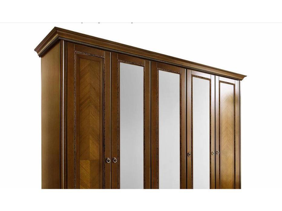 шкаф 5 дверный Timber Палермо с зеркалами (орех)