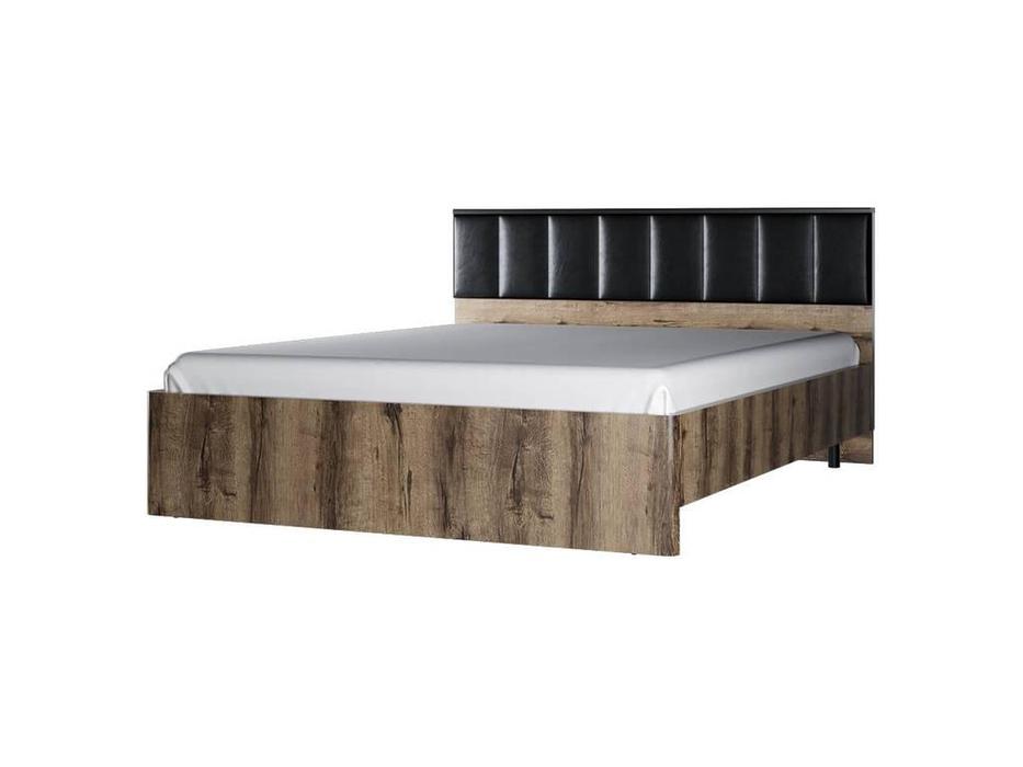 кровать двуспальная Anrex Jagger 160х200 (дуб,экокожа)