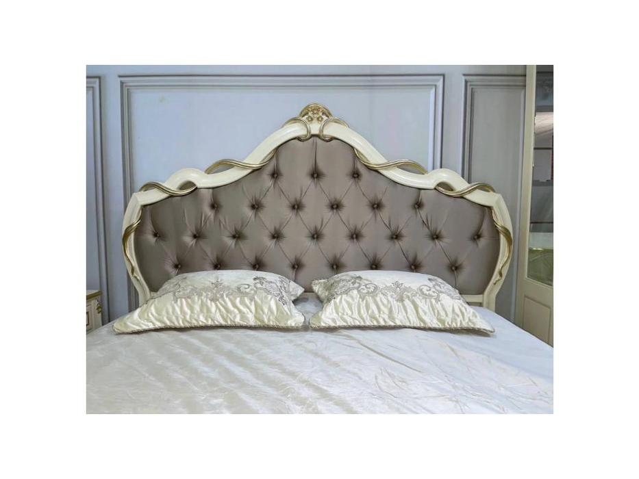 кровать двуспальная FurnitureCo Бьянка 180х200 (беж)