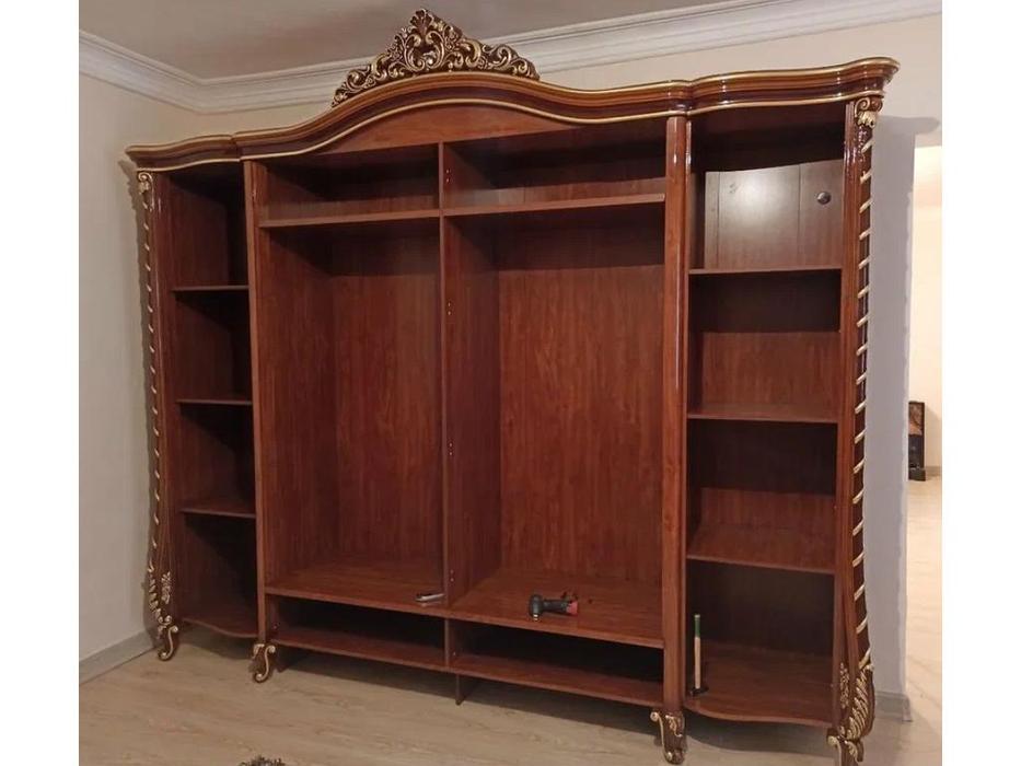 шкаф 6 дверный FurnitureCo Вивальди  (орех)