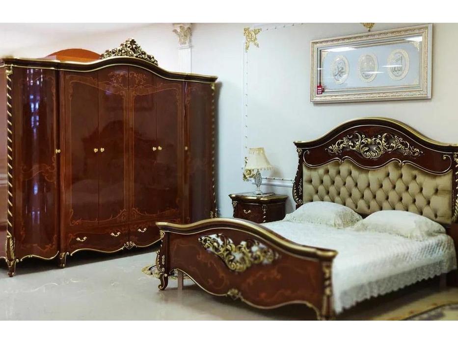 шкаф 6 дверный FurnitureCo Вивальди  (орех)