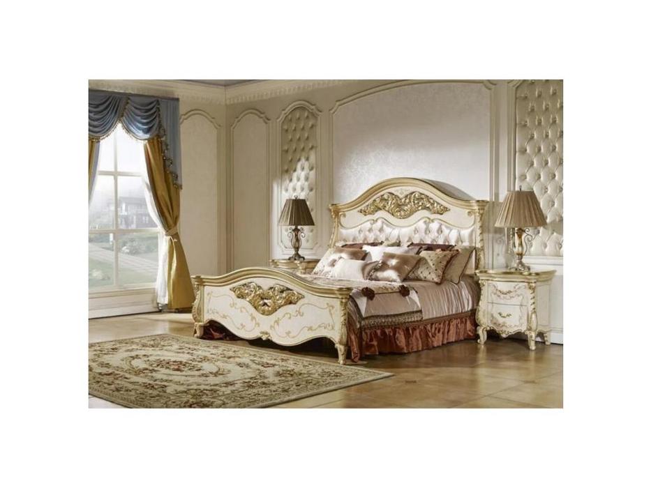 кровать двуспальная FurnitureCo Вивальди 180х200 (слоновая кость)