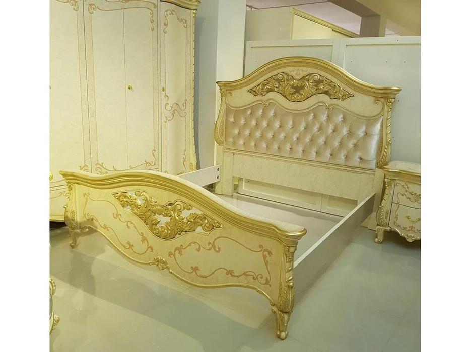 кровать двуспальная FurnitureCo Вивальди 180х200 (слоновая кость)
