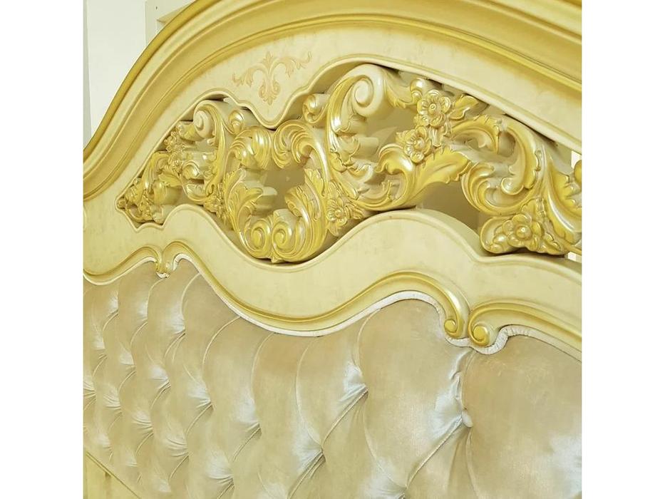 кровать двуспальная FurnitureCo Вивальди 180х200 (слоновая кость)
