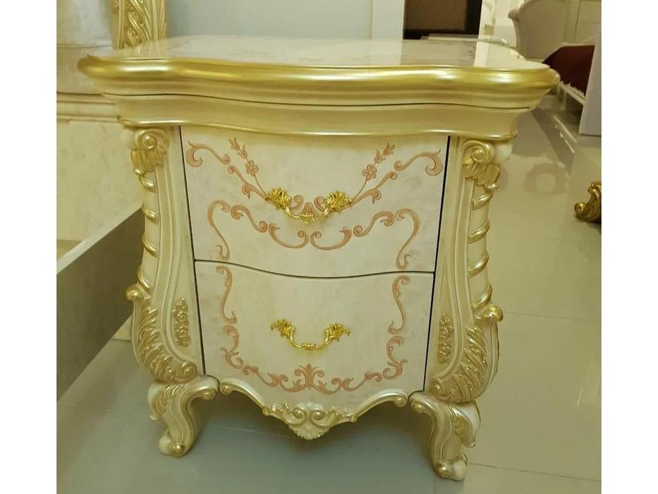 тумба прикроватная FurnitureCo Вивальди  (слоновая кость)