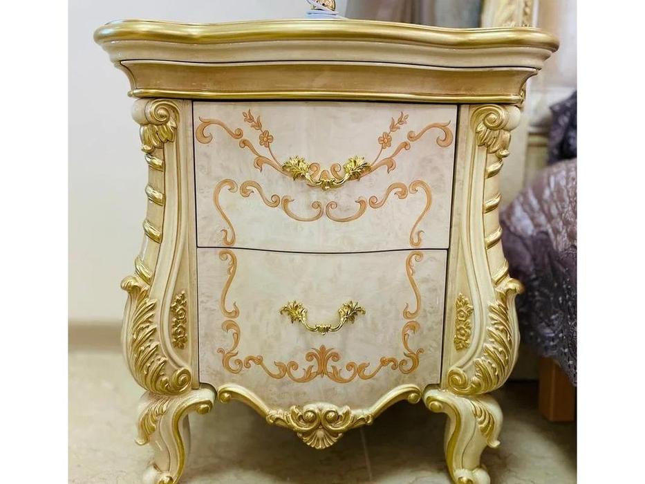 тумба прикроватная FurnitureCo Вивальди  (слоновая кость)
