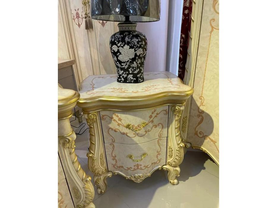 тумба прикроватная FurnitureCo Вивальди  (слоновая кость)