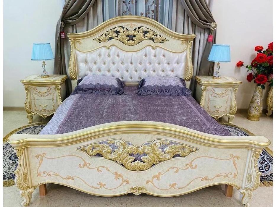 спальня барокко FurnitureCo Вивальди  (слоновая кость)