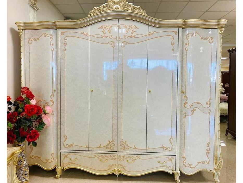 шкаф 6 дверный FurnitureCo Вивальди  (слоновая кость)