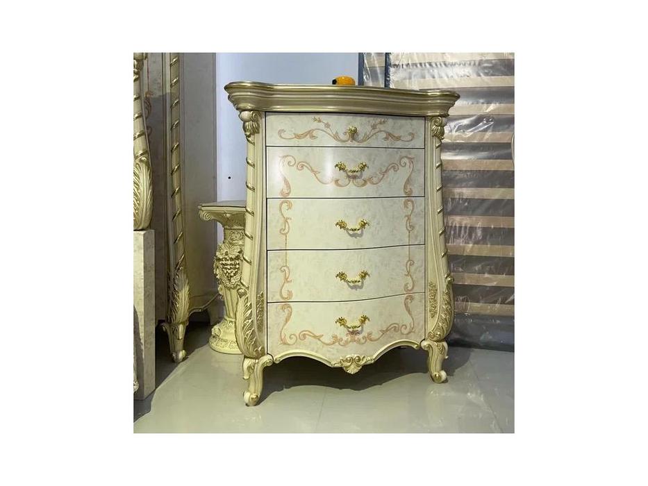 комод высокий FurnitureCo Вивальди  (слоновая кость)