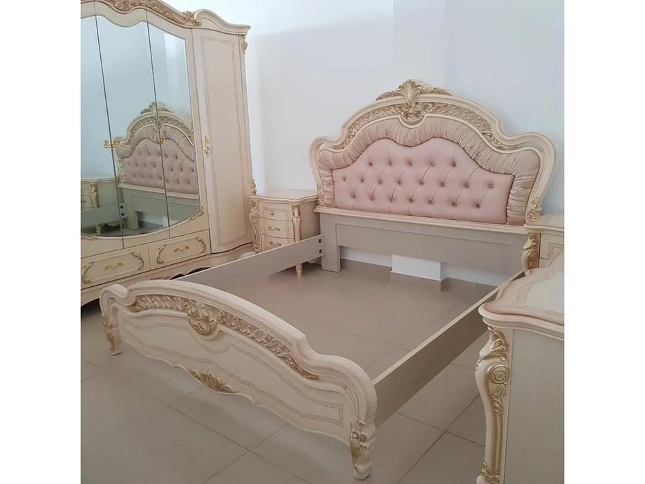 кровать двуспальная FurnitureCo Джульетта 180х200 (бежевый)