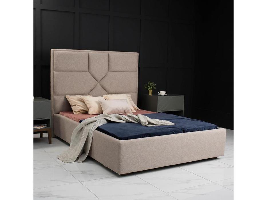кровать двуспальная MDeHouse Molly 140х200 (серо бежевый)