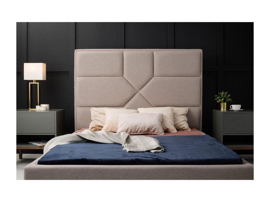 кровать двуспальная MDeHouse Molly 140х200 (серо бежевый)