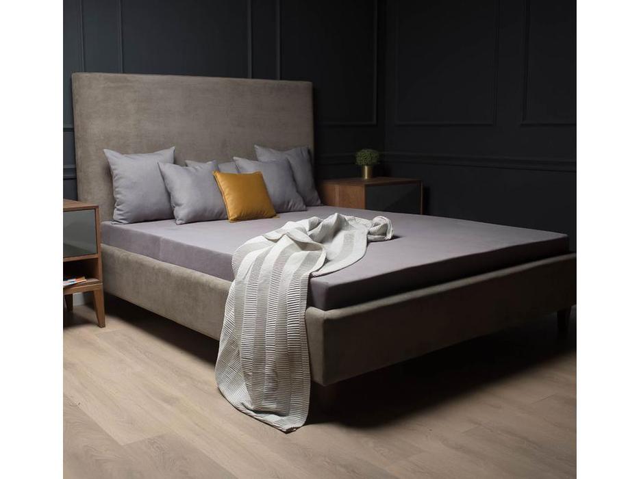 кровать двуспальная MDeHouse Roxy 140х200 (серый)