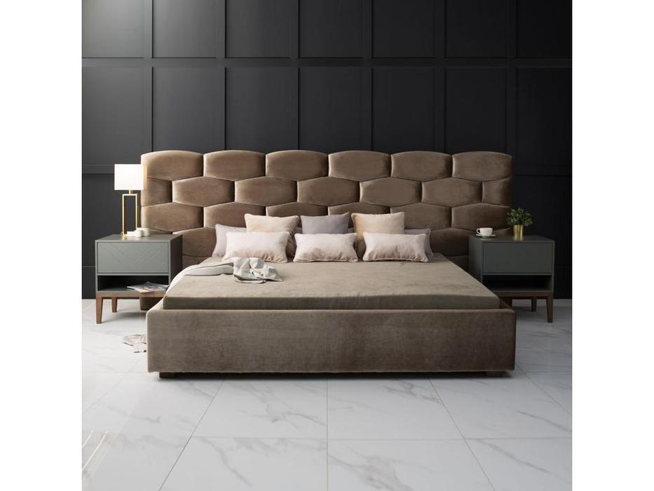 кровать двуспальная MDeHouse Honeycomb 180х200 (светло коричневый)