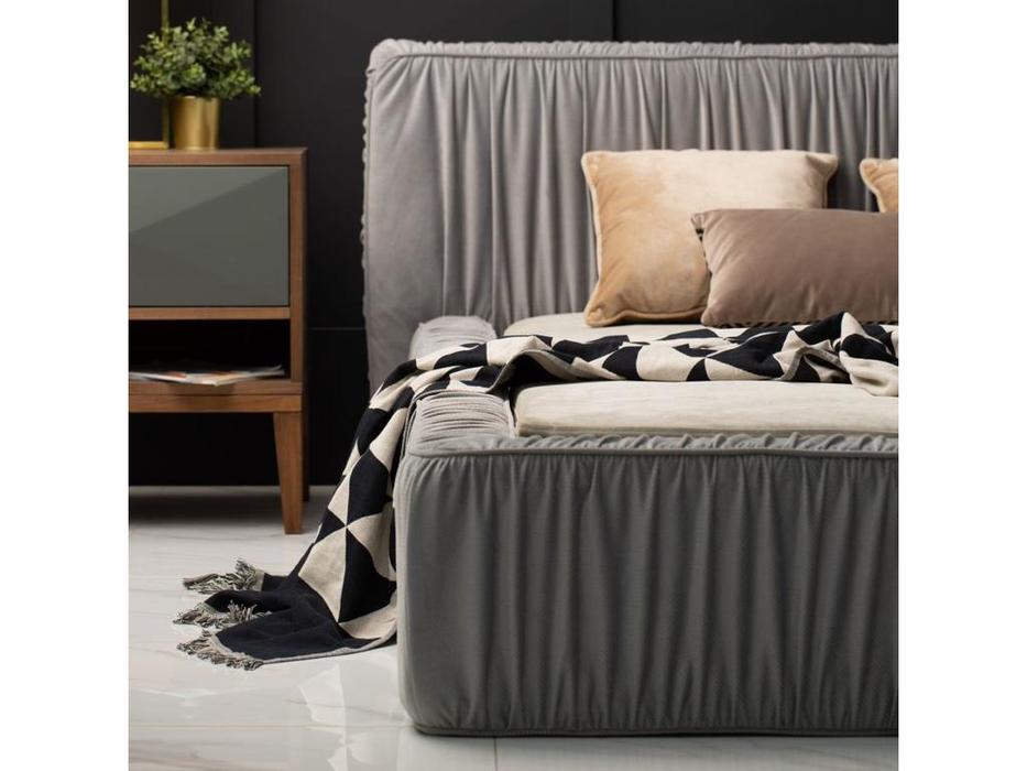 кровать двуспальная MDeHouse Storm 180х200 (серый)