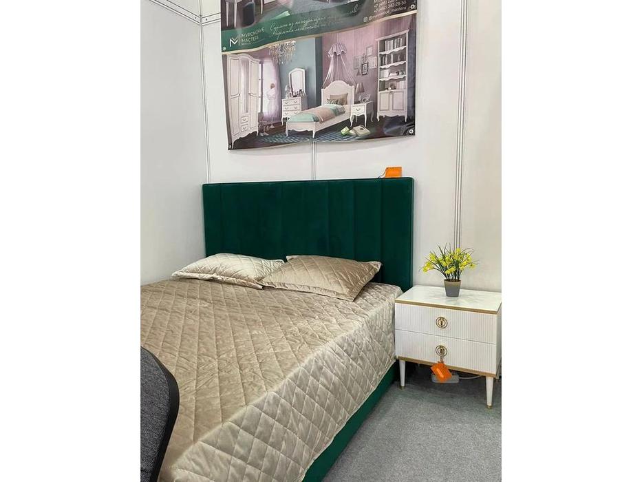 кровать двуспальная МастМур Глория-2 200х200 (изумрудный)