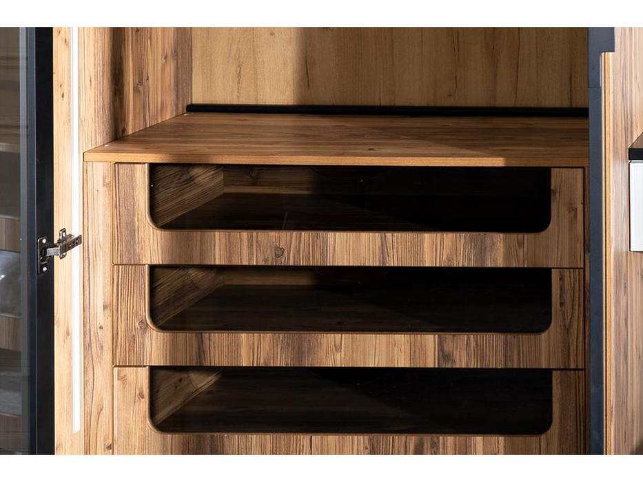 шкаф 2 дверный Garda Decor Alto с ящиками (орех)