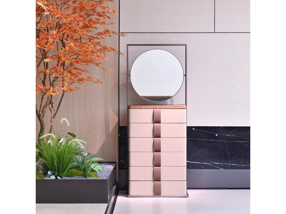 комод STG Yang Chest of Drawers с 6 ящиками и зеркалом (бежевый)