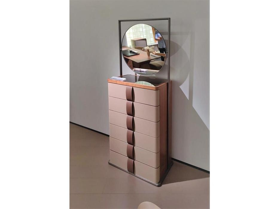 комод STG Yang Chest of Drawers с 6 ящиками и зеркалом (бежевый)