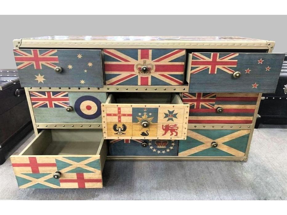 комод STG Union Jack Sirius Jet с ящиками (мультиколор)
