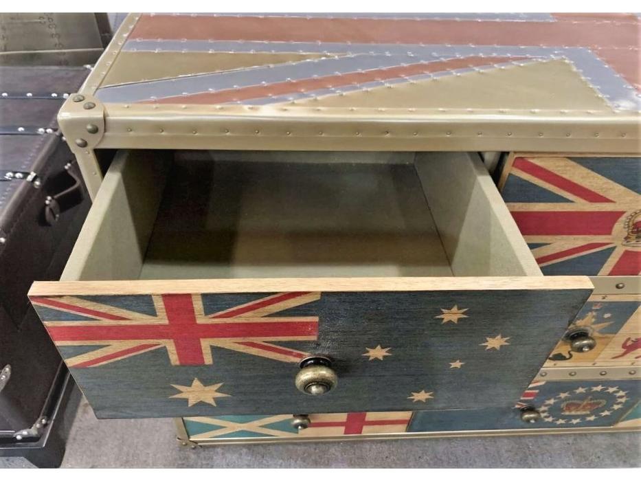 комод STG Union Jack Sirius Jet с ящиками (мультиколор)