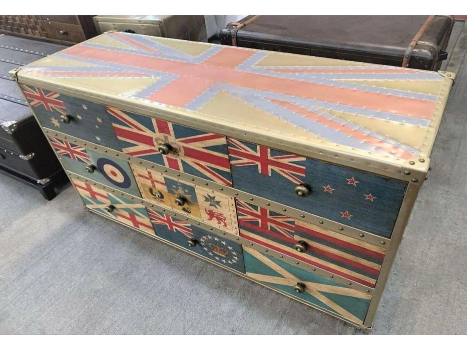 комод STG Union Jack Sirius Jet с ящиками (мультиколор)